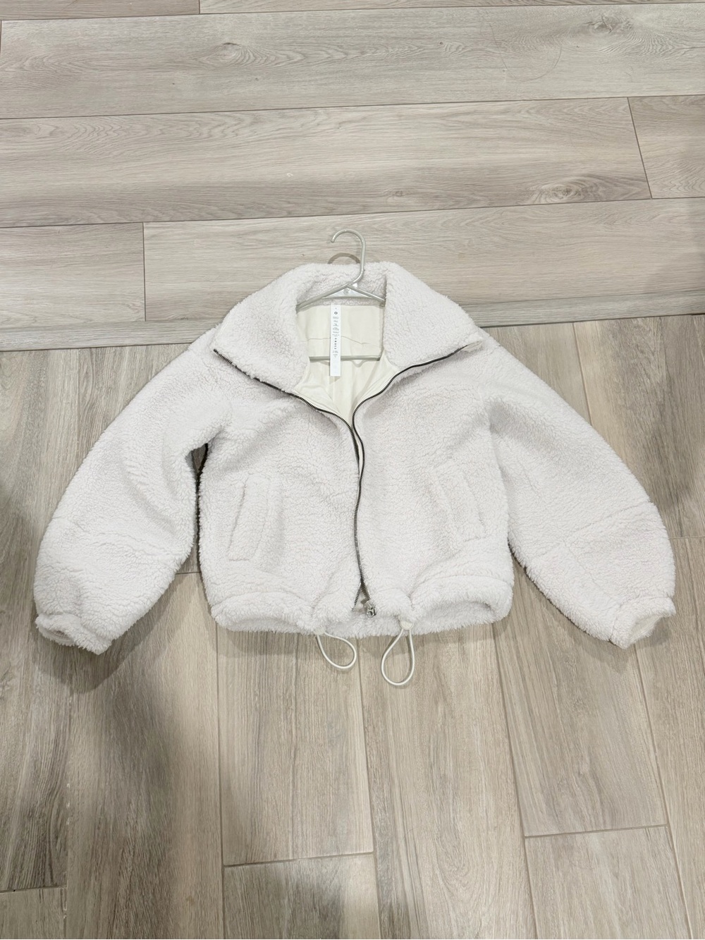 Cozy Sherpa Zip Jacket - white